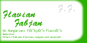 flavian fabjan business card